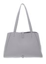 COCCINELLE Chara Handbag Grained Leather Light Grey COCCINELLE Chara Handbag Grained Leather Light Grey