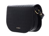 COCCINELLE Dew Crossbody Shiny Soft Croco Print Leather Noir COCCINELLE Dew Crossbody Shiny Soft Croco Print Leather Noir