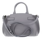 COCCINELLE Kliche Handbag Grained Leather Light Grey COCCINELLE Kliche Handbag Grained Leather Light Grey