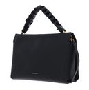 COCCINELLE Boheme Grana Double Crossbody Double Grainy Leather Noir / Cuir