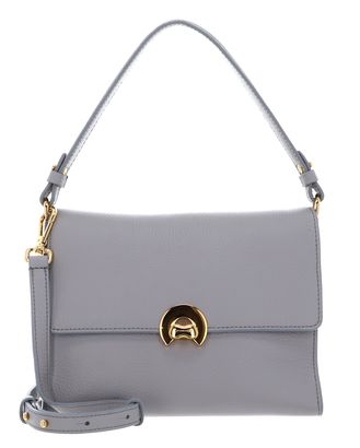 COCCINELLE Binxie Handbag Grained Leather Light Grey COCCINELLE Binxie Handbag Grained Leather Light Grey