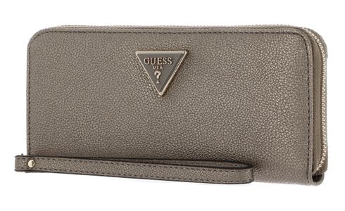 GUESS Meridian SLG Large Zip Around Wallet Pewter