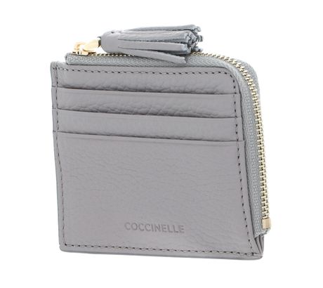 COCCINELLE Tassel Credit Card Holder Light Grey