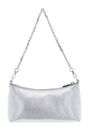 COCCINELLE Aura Mini Bag Grained Leather Silver COCCINELLE Aura Mini Bag Grained Leather Silver