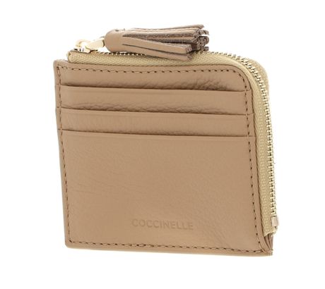 COCCINELLE Tassel Credit Card Holder Fresh Beige