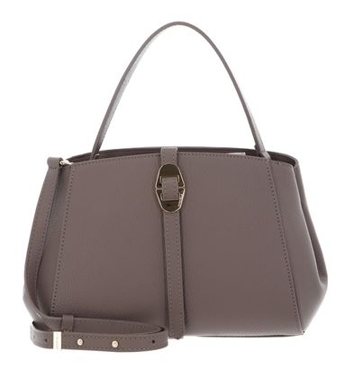 COCCINELLE Chara Handbag Grained Leather Warm Taupe