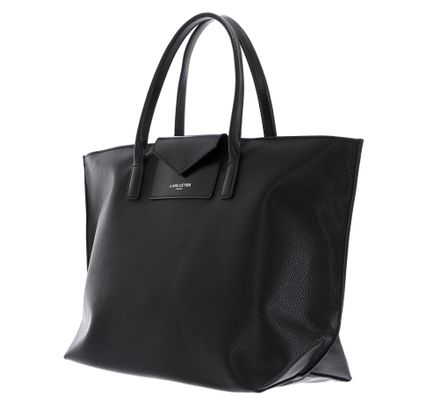 ショルダーバッグ・ポシェット LEATHERY PRESENT SQUARE FLEECE TOTE-BAG [BLACK] Large PXL Nylon Weekender Tote Bag - Black - PRIVATE POLICY