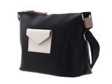 LANCASTER Maya Shoulder Bag Noir - Ecru - Nude