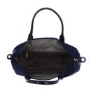 LANCASTER Basic Verni Tote Bag L Bleu Fonce
