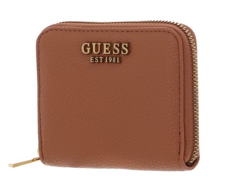 GUESS Laryn SLG Small Zip Around Wallet Cognac GUESS Laryn SLG Small Zip Around Wallet Cognac
