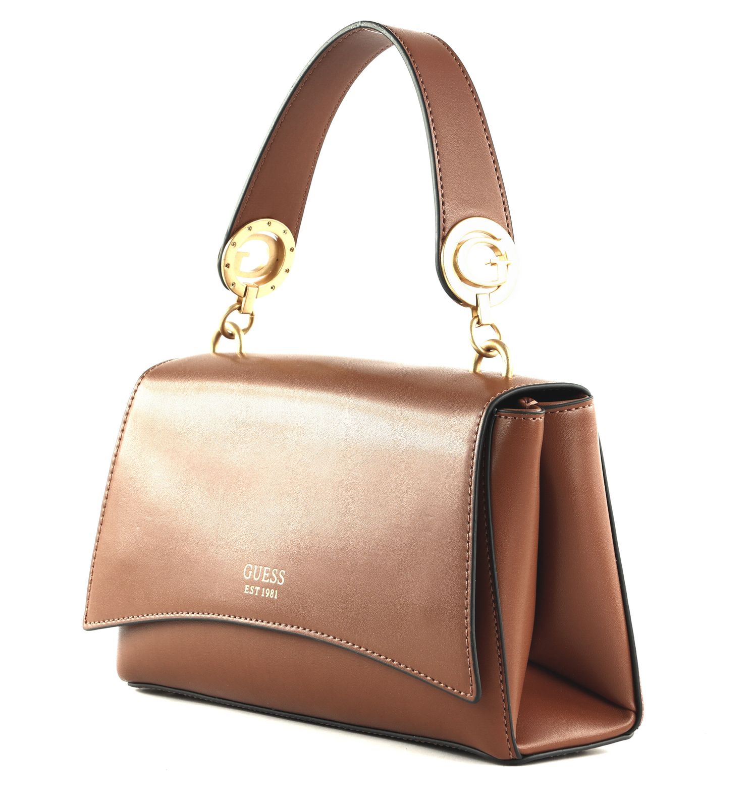 GUESS cross body bag Masie Top Handle Flap Bag Cognac | Buy bags ...