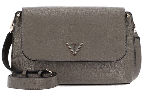 GUESS Meridian Flap Crossbody Bag Pewter