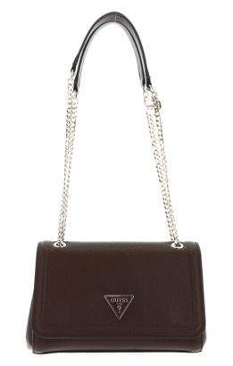 GUESS Noelle Covertible Xbody Flap Bag Brown