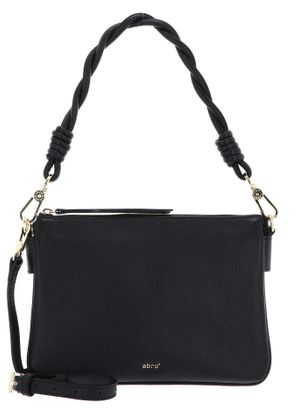 abro Leather Kavir Shoulder Bag Twofold Black / Gold abro Leather Kavir Shoulder Bag Twofold Black / Gold