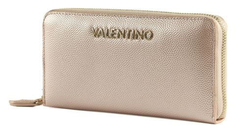 VALENTINO Divina Zip Around Wallet Rosa Metallizato