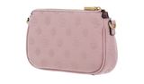GUESS Izzy Double Pouch Crossbody Apricot Rose Logo GUESS Izzy Double Pouch Crossbody Apricot Rose Logo