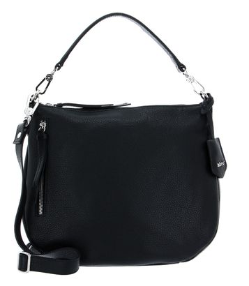 abro Leather Adria Hobo Bag Juna S Black / Nickel