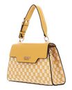 GUESS Hallie Top Handle Flap Yellow Logo