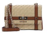 GUESS Emilee Mini Convertible Flap Crossbody Bag Natural / Cognac GUESS Emilee Mini Convertible Flap Crossbody Bag Natural / Cognac