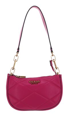 GUESS Cilian Top Zip Saddle Bag Fuchsia