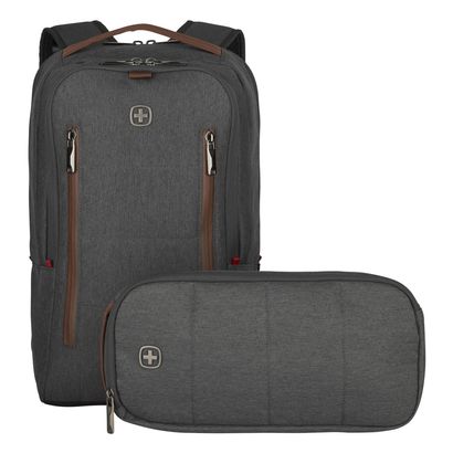 WENGER City Upgrade Computer Backpack With Cross Day Bag Grey