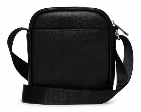 Sac Bandoulière Crossbody REPLAY - Noir, Motif Plaid, 100% Polyuréthane, Neuf Avec étiquettes
