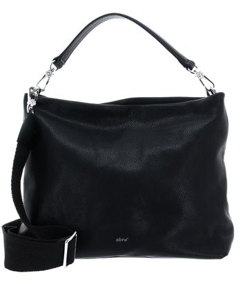 abro Leather Dalia Hobo Bag Kaia Black / Nickel