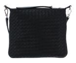 abro Leather Piuma Weaving Crossbody Bag Onefold Black / Nickel