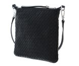 abro Leather Piuma Weaving Crossbody Bag Onefold Black / Nickel