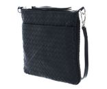 abro Leather Piuma Weaving Crossbody Bag Onefold Navy