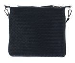 abro Leather Piuma Weaving Crossbody Bag Onefold Navy