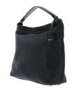 abro Leather Piuma Weaving Hobo Bag Elvi L Black / Nickel