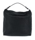 abro Leather Piuma Weaving Hobo Bag Elvi L Black / Nickel