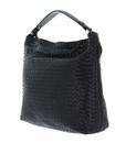 abro Leather Piuma Weaving Hobo Bag Elvi L Black / Nickel