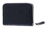 abro Leather Piuma Weaving Zip Wallet Navy