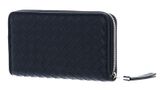 abro Leather Piuma Weaving Zip Wallet Navy