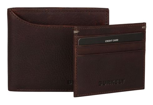 BURKELY Antique Billfold Low CC Dark Brown