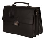 BURKELY Vintage Dean Briefcase 3-Compartments Black