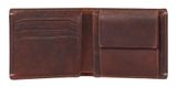 BURKELY Antique Billfold Low Coin Dark Brown