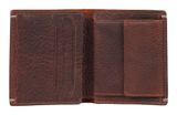 BURKELY Antique Billfold High Coin Dark Brown