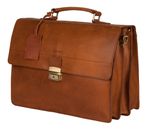BURKELY Vintage Dean Briefcase 3-Compartments Cognac