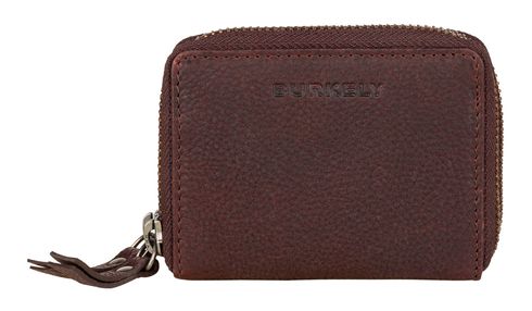 BURKELY Antique Double Zip Wallet S Dark Brown
