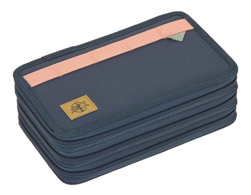 Lässig Unique School Triple Pencil Case Unique Dark Blue