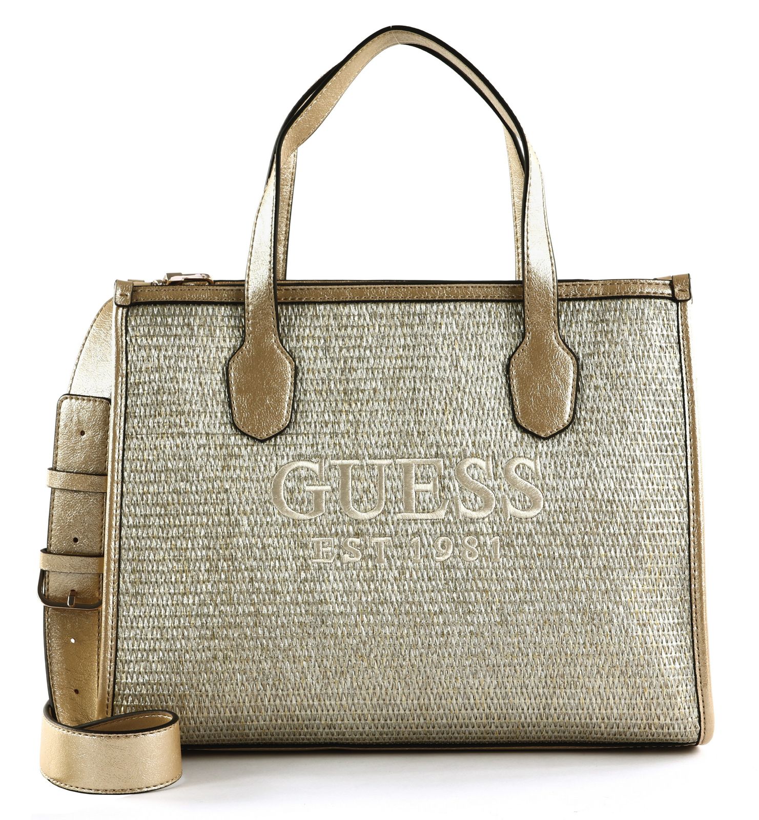 Guess G STATUS COMPARTMENT TOTE - Sac à Main - Natural/off White/blanc