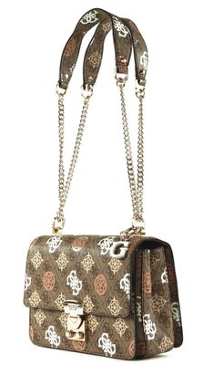 ショルダーバッグ・ポシェット Guess ELIETTE l Chain Buckle Flap Bag HO1A3A22 GUESS Eliette Logo Convertible Xbody Flap Latte Logo Multi