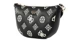 GUESS Deesa Logo Saddle Double Pouch Crossbody Black Logo GUESS Deesa Logo Saddle Double Pouch Crossbody Black Logo