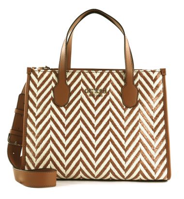 GUESS Silvana Two Compartment Tote Cognac