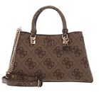 GUESS Eliette Logo Girlfriend Satchel Latte Logo
