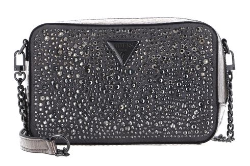 GUESS Lua Mini Crossbody Top Zip Pewter