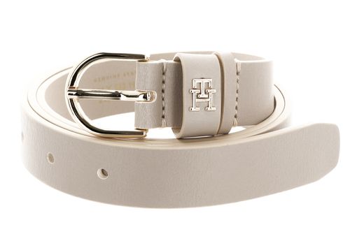 TOMMY HILFIGER Essential Effortless 2.5 Leather Belt W130 White Clay